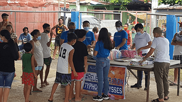 Relief Operation Manila where Alucraft helped distribute supplies